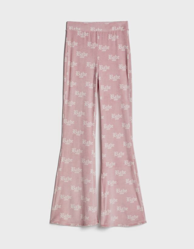 Babe print trousers - Woman | Bershka