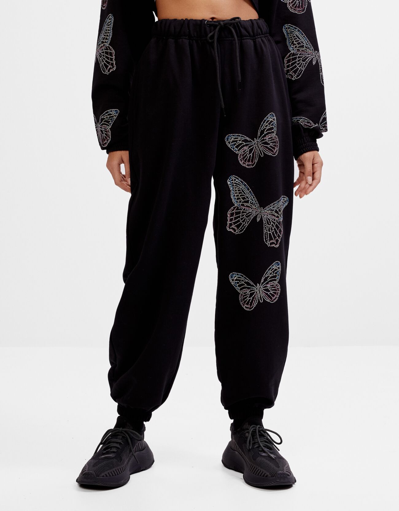 Bershka Butterfly Joggers - Butterfly Mania