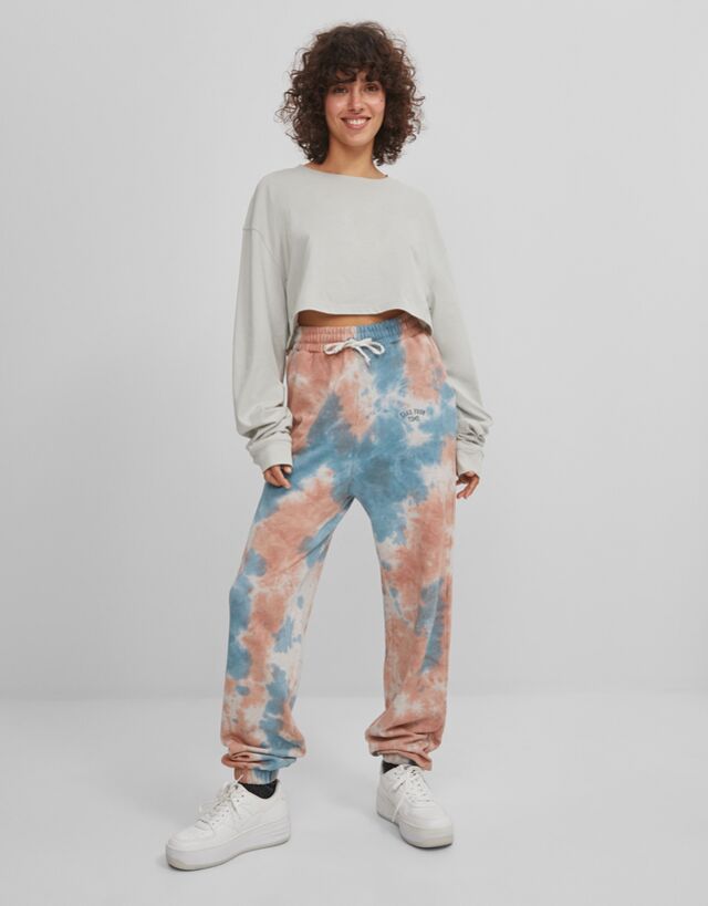 Tie-dye joggers - Woman | Bershka