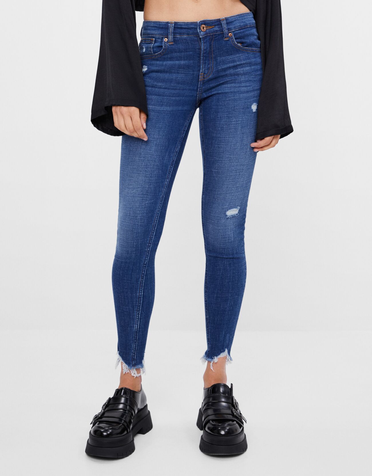 skinny low rise bershka