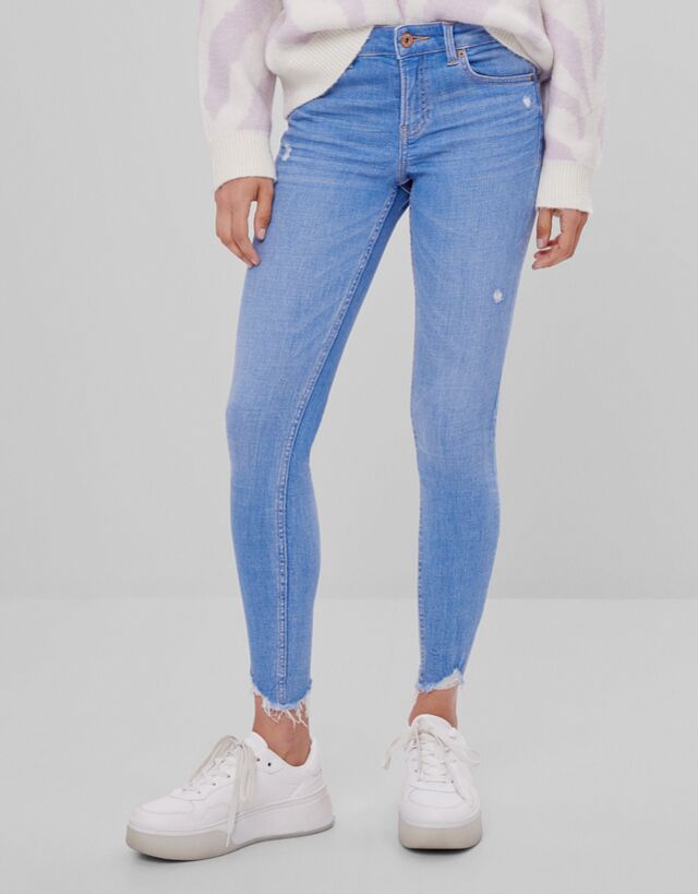 waist skinny jeans