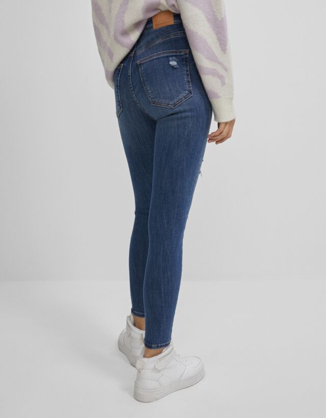 super skinny high rise bershka