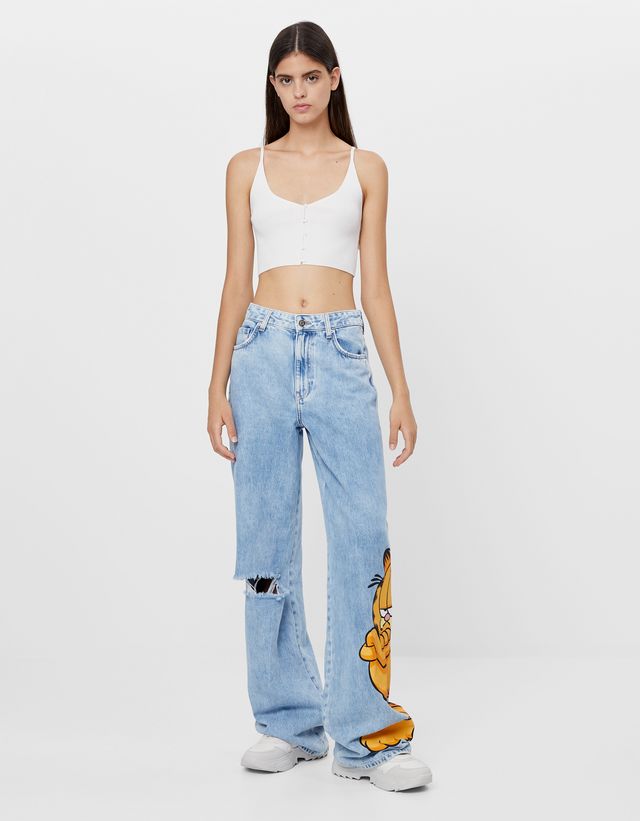 bershka culotte jean
