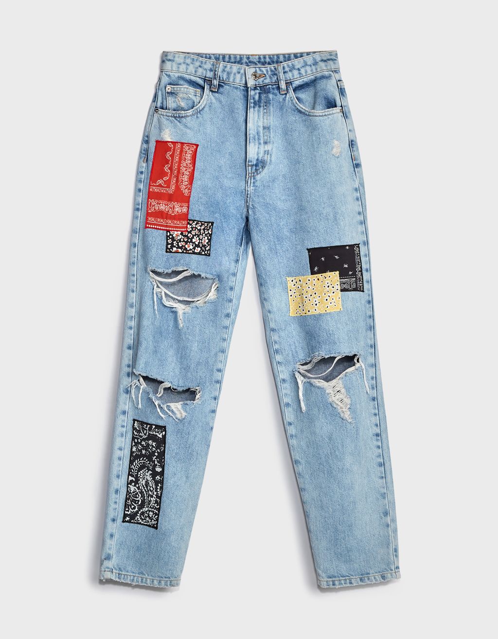 Mom jeans with patches - Join Life 