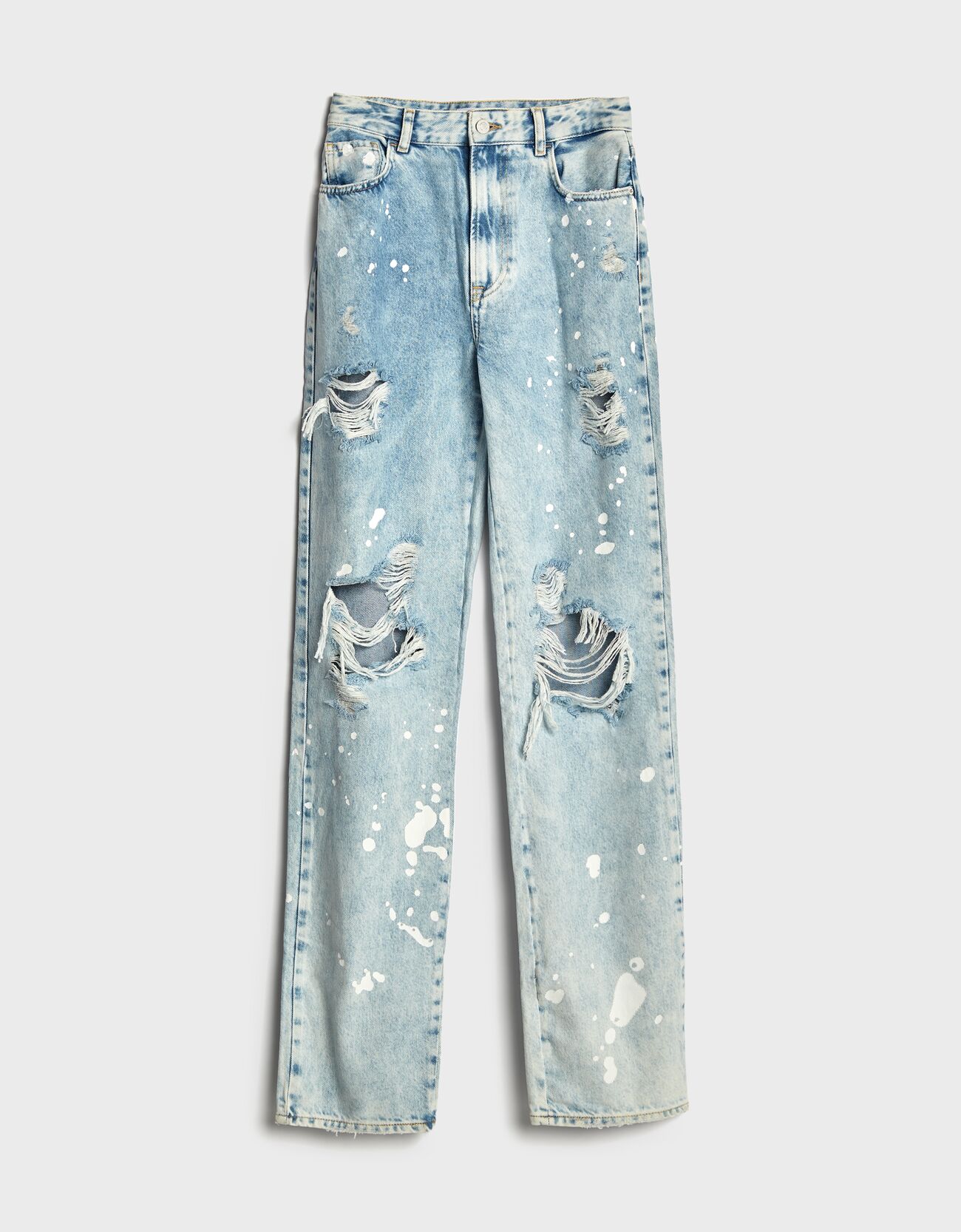 Ripped straight jeans - CLOTHING 