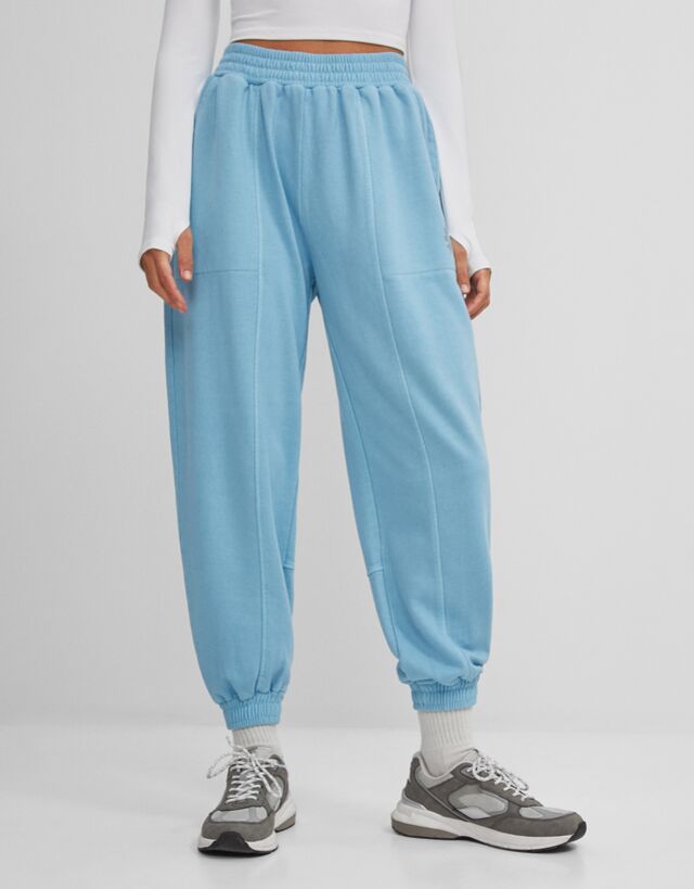 bershka blue joggers