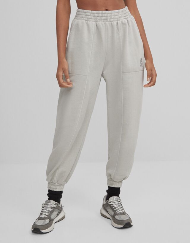 bershka velour jogger