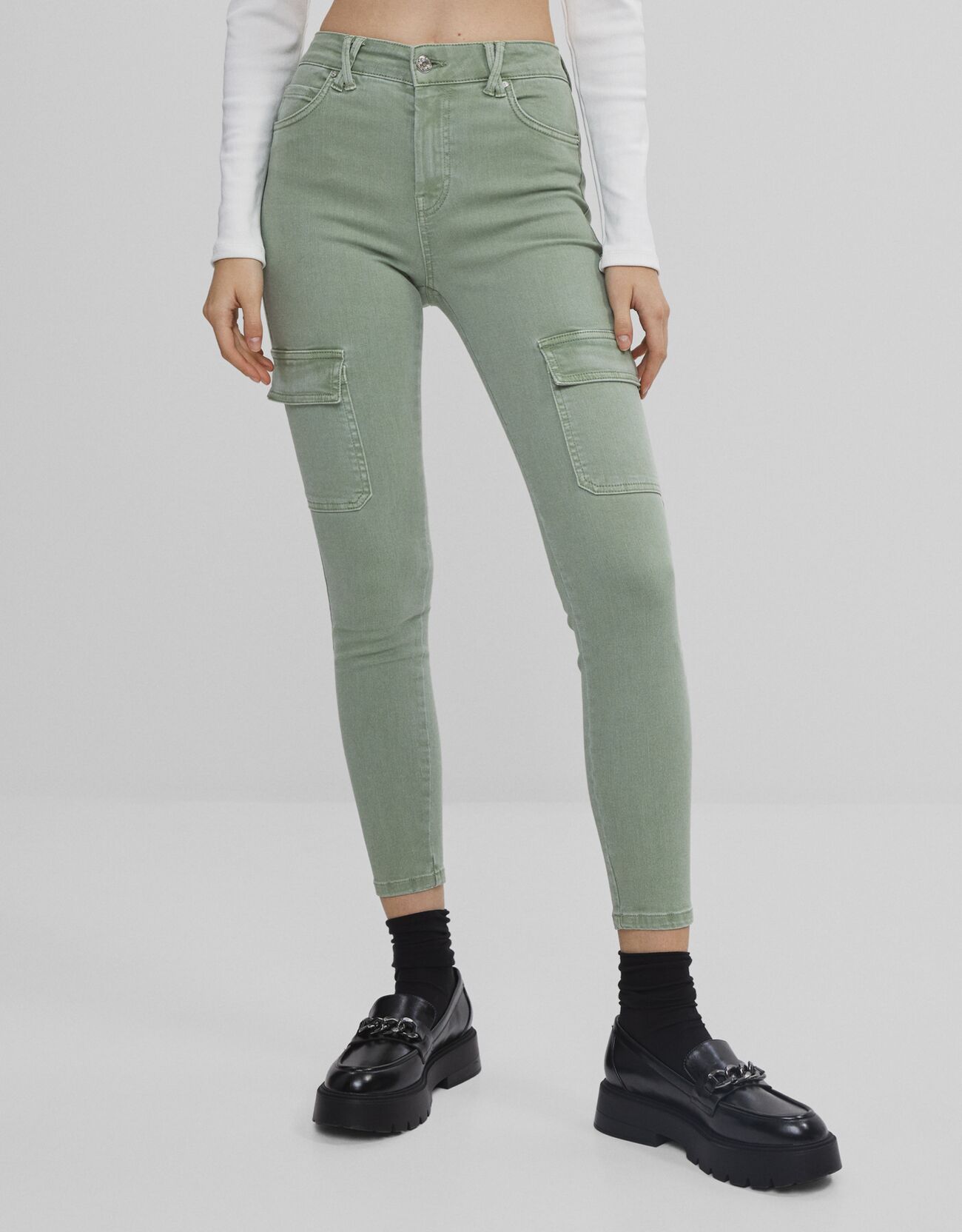 skinny cargo trousers