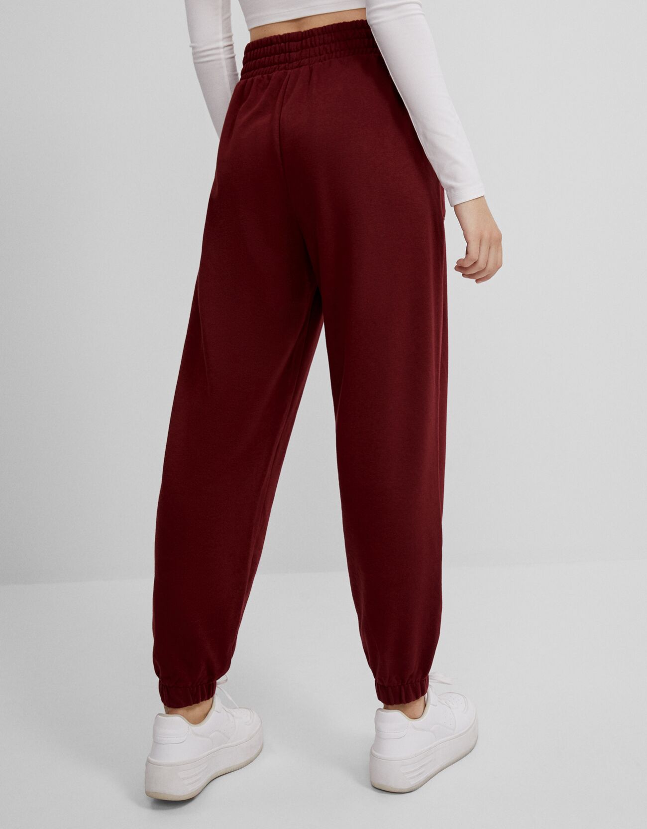 bershka white sweatpants