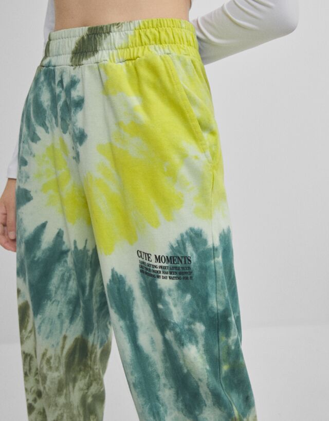 bershka tie dye joggers