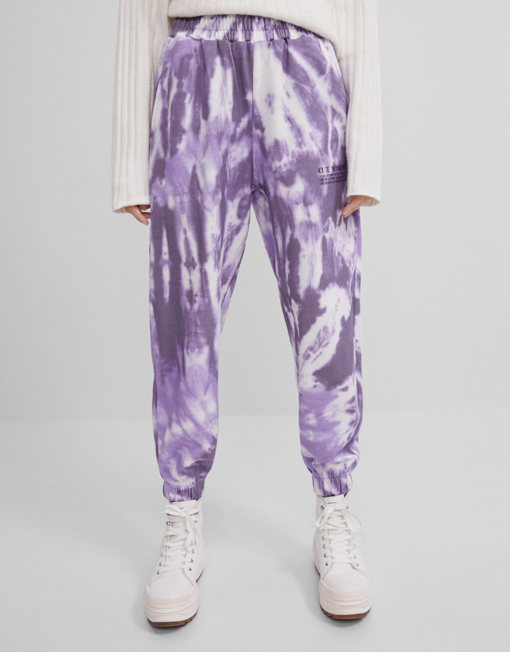 bershka purple joggers