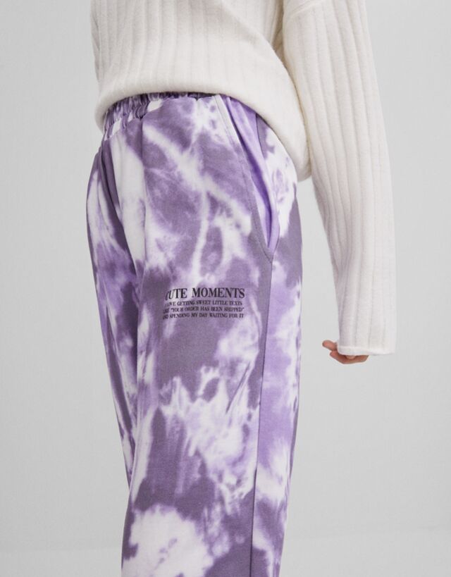 Pantalón jogger tie dye - Última Semana - Bershka Ecuador