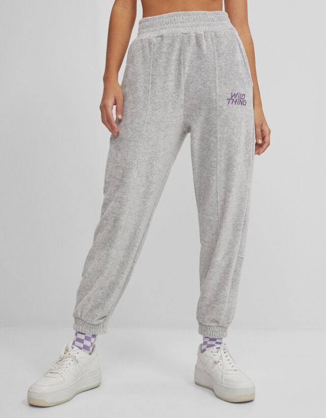 Joggers with mesh detail - New - Bershka Singapore