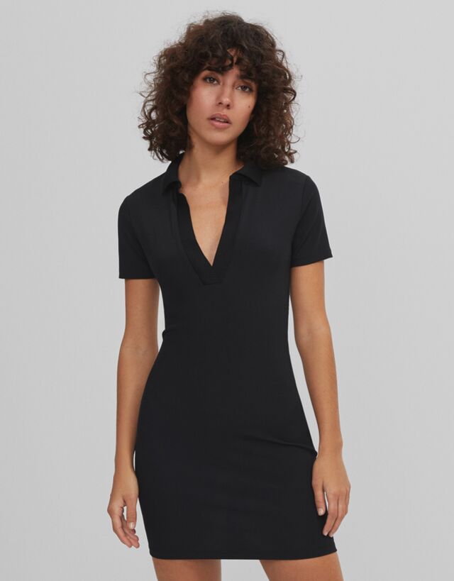 black polo dress