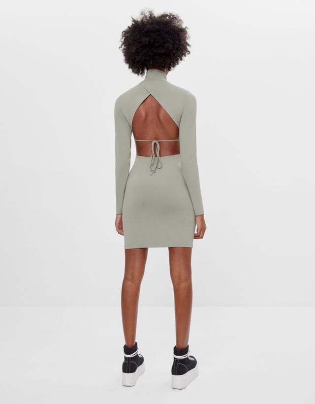 Vestido espalda descubierta - Mujer | Bershka