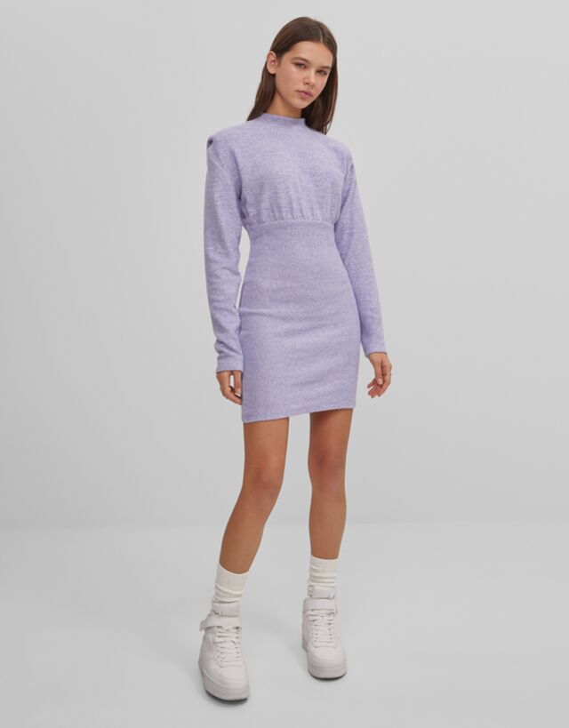 ribbed mini dress bershka