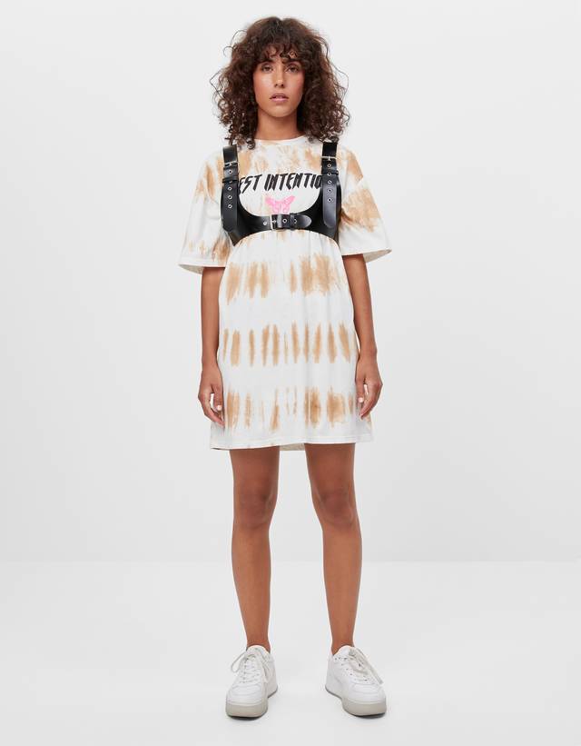 t shirt dress bershka