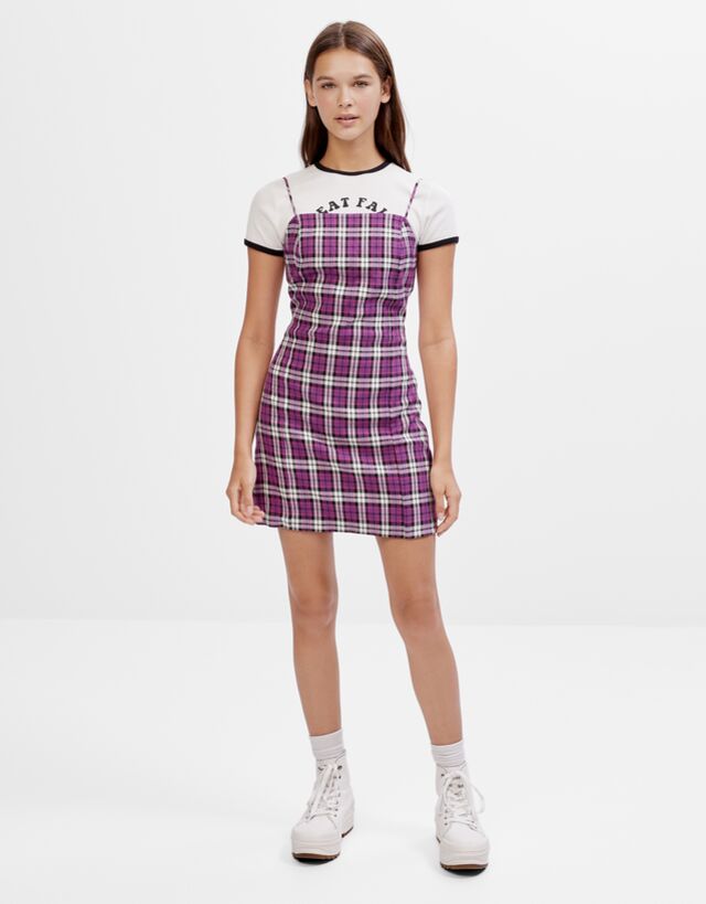 pinafore dress bershka