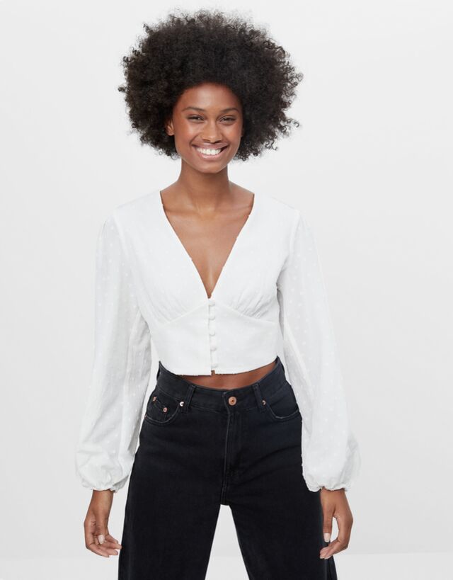 blusa de plumeti