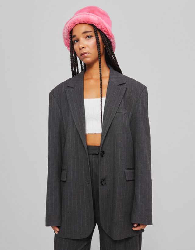 bershka pink blazer