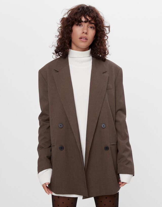 Oversized Blazer Jackets And Coats Woman Bershka