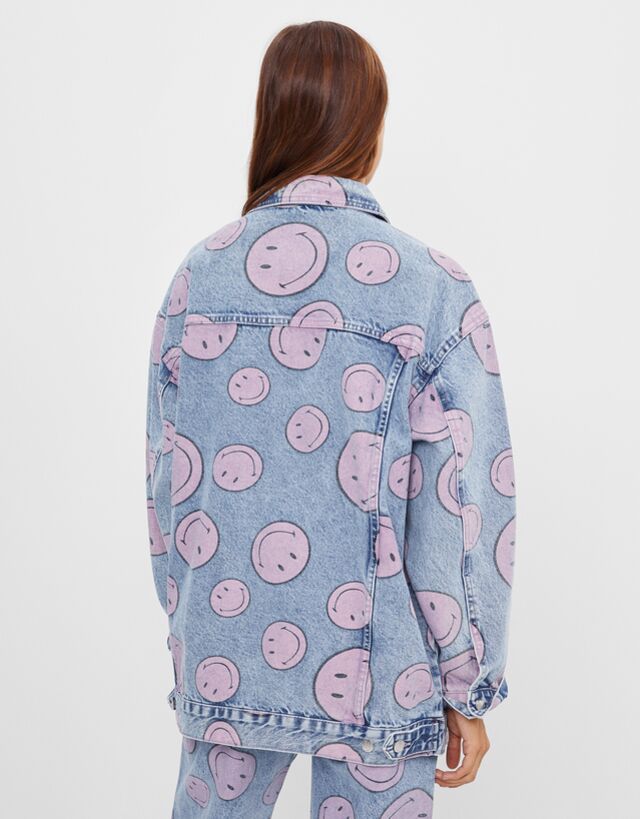 Denim Smiley jacket - null - Bershka 