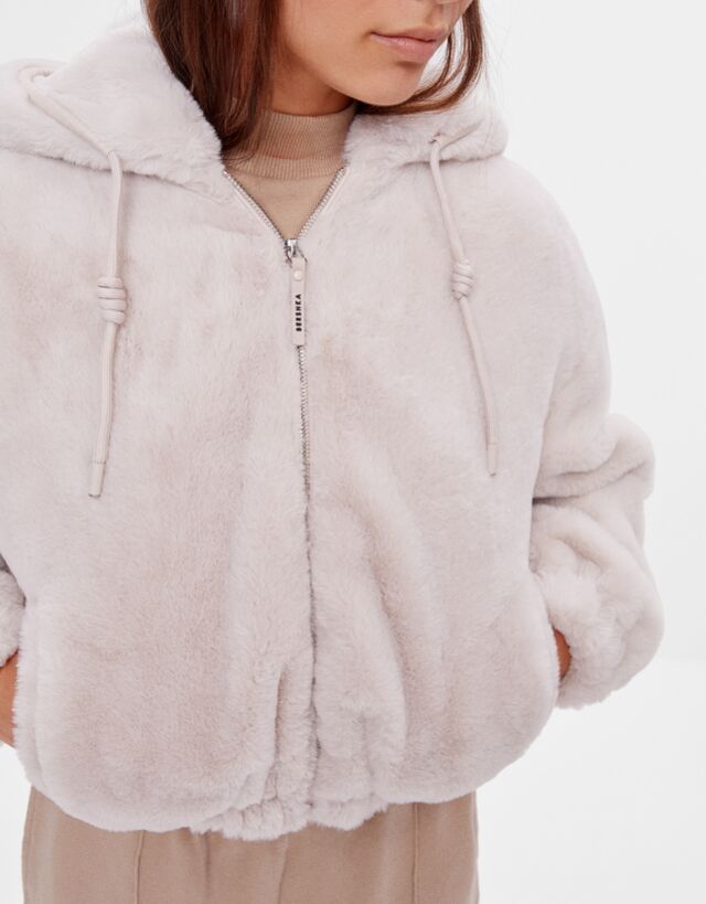 hood teddy jacket