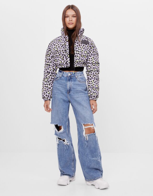 bershka leopard jacket