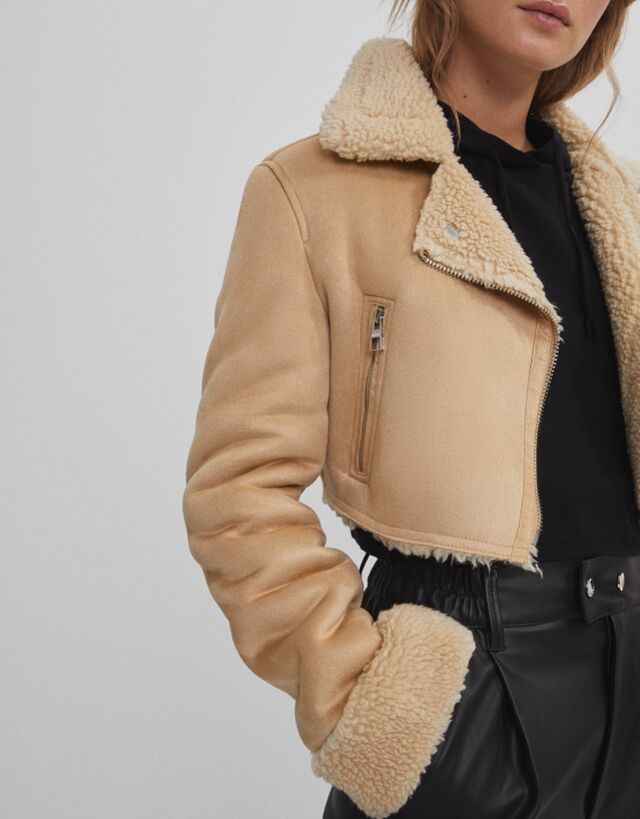 bershka double faced jacket