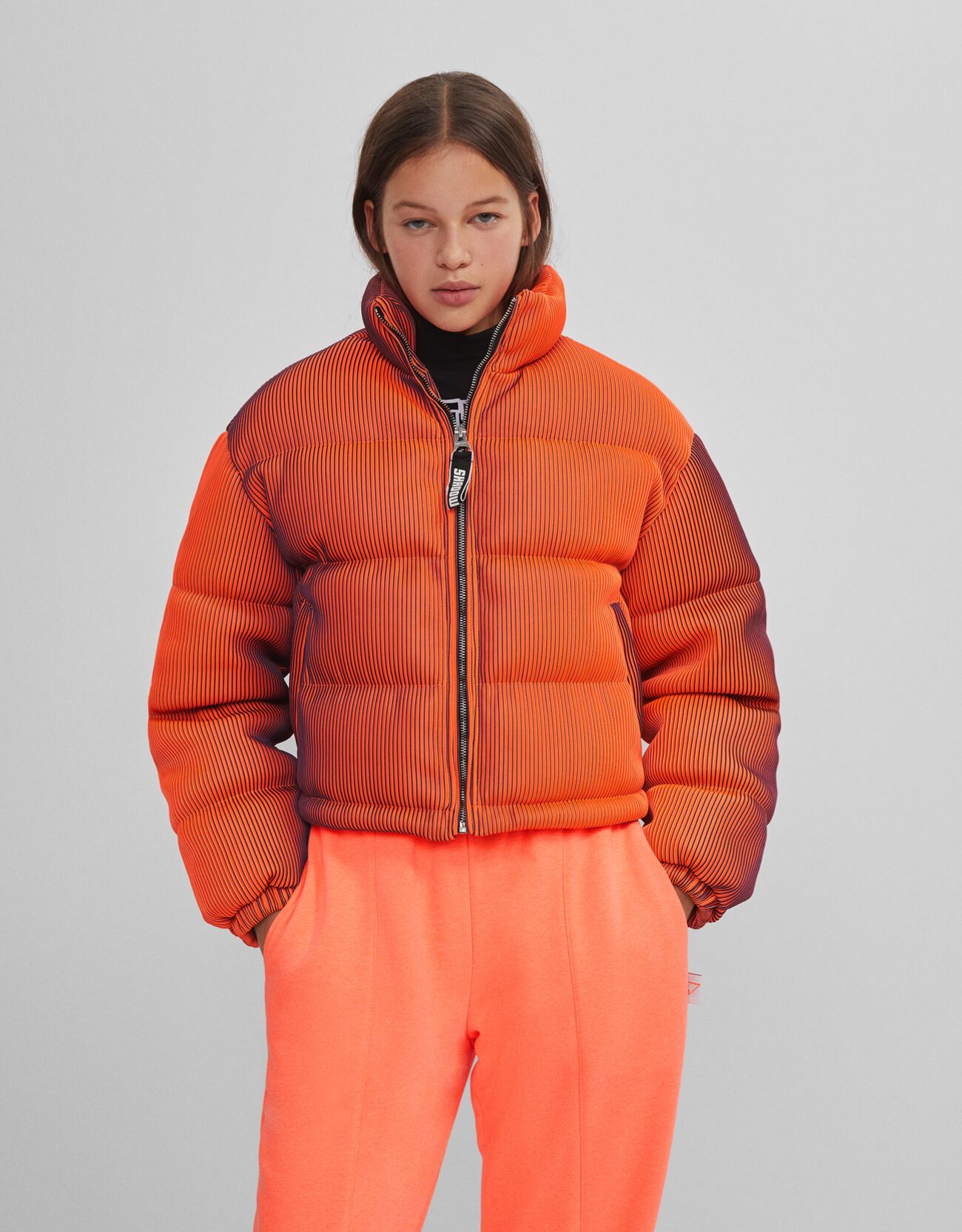 bershka orange jacket