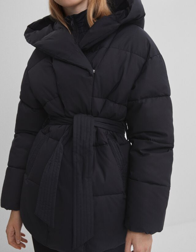 bershka puffer jacket with hood