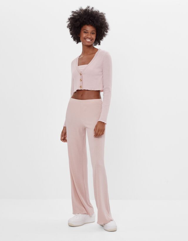 Knit cardigan and top - Woman | Bershka