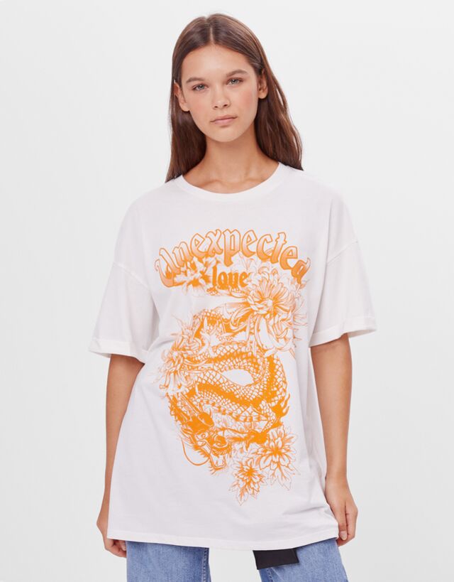 T Shirt With Poplin Puff Ball Sleeves Blazers Bershka Lebanon