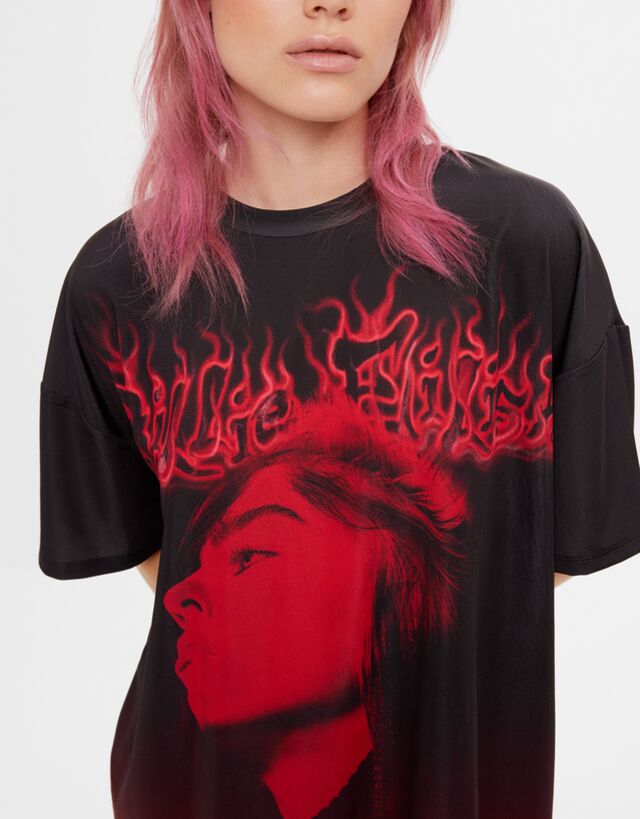 billie eilish x bershka t shirt