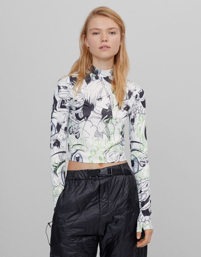 bershka billie eilish t shirt