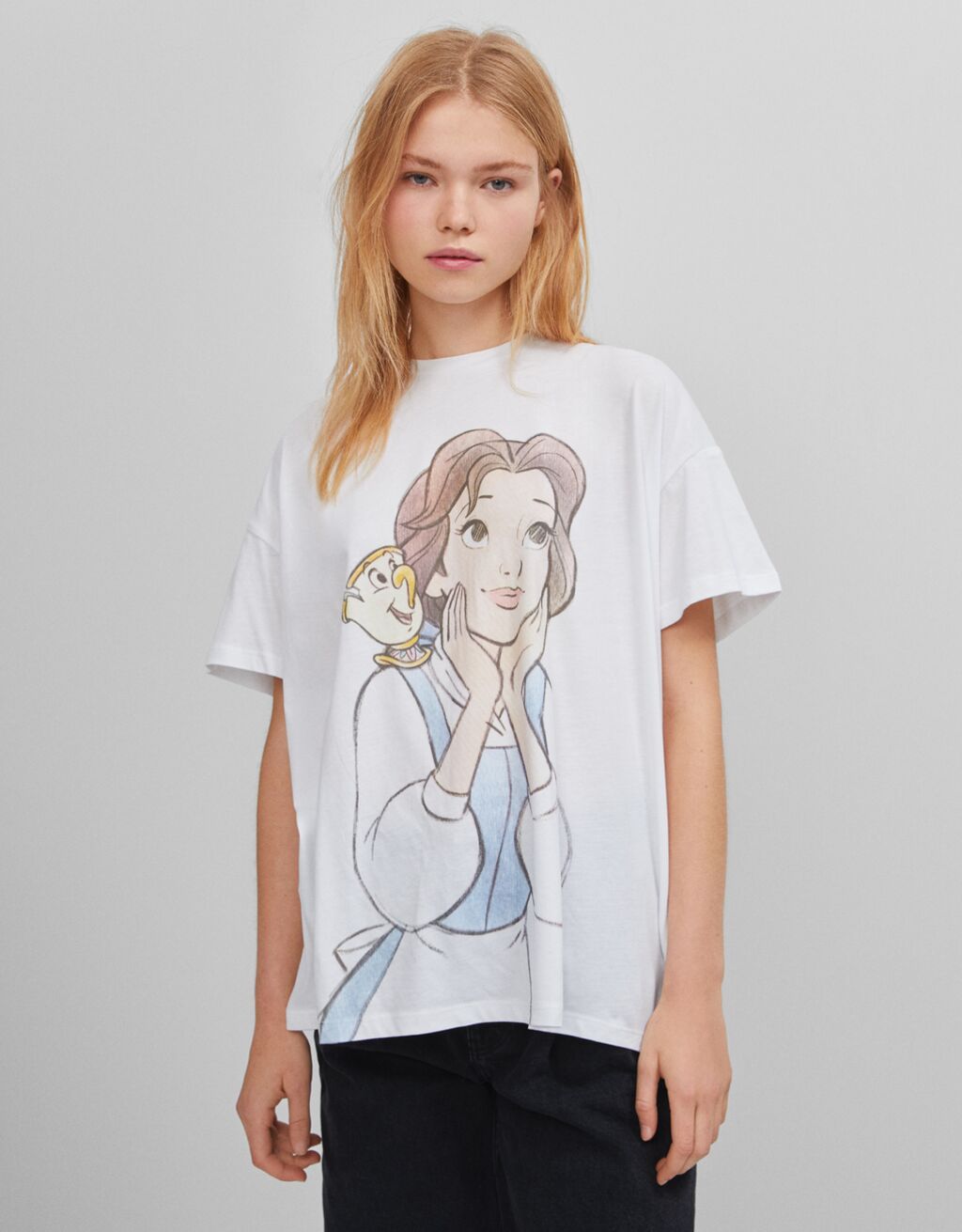 Kadin Kisa Kollu Tisort Modelleri Yeni Koleksiyon Bershka