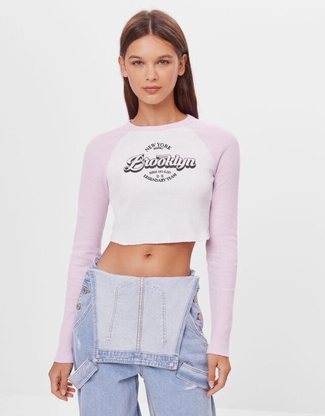 bershka crop t shirt