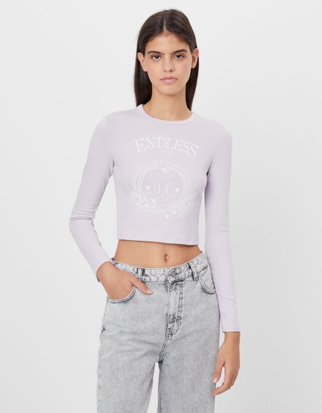 bershka cropped shirt