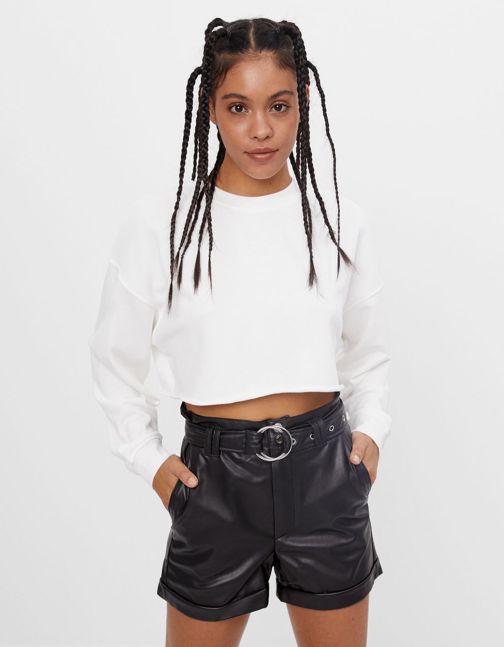 Faux leather shorts - Trousers 