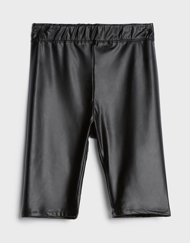 Faux leather cycling shorts - Woman 