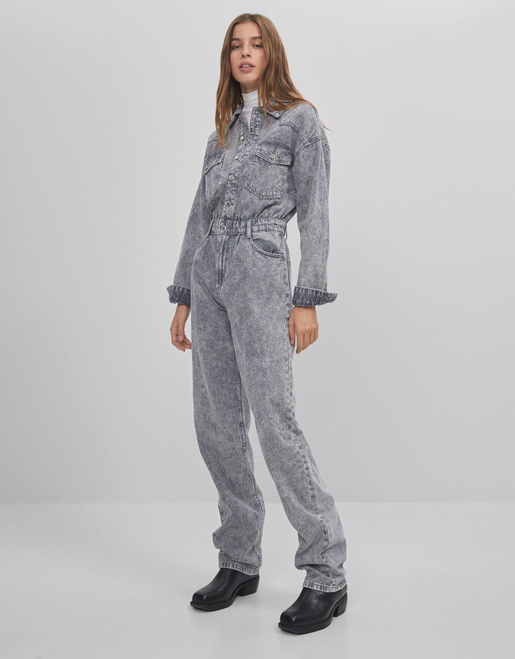 Lange Jeans-Latzhose - Kleider - Damen