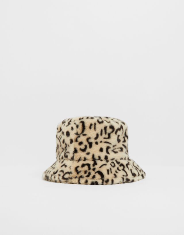 Bucket hat with leopard print - Woman | Bershka