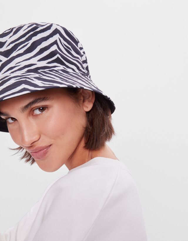 bucket hat zebra print