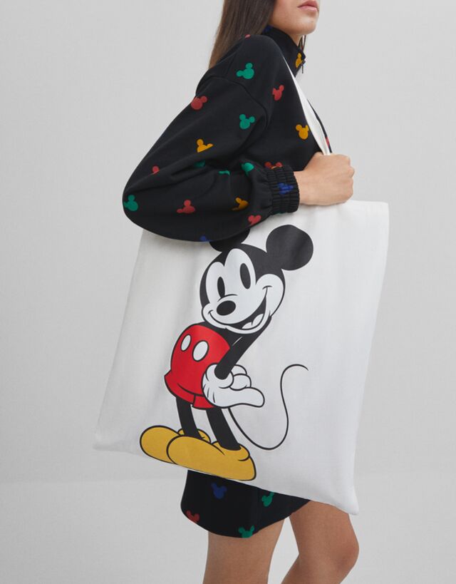 zara mickey mouse tote bag