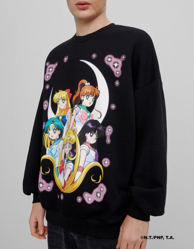 Sailor moon sweatshirt bershka Clearance