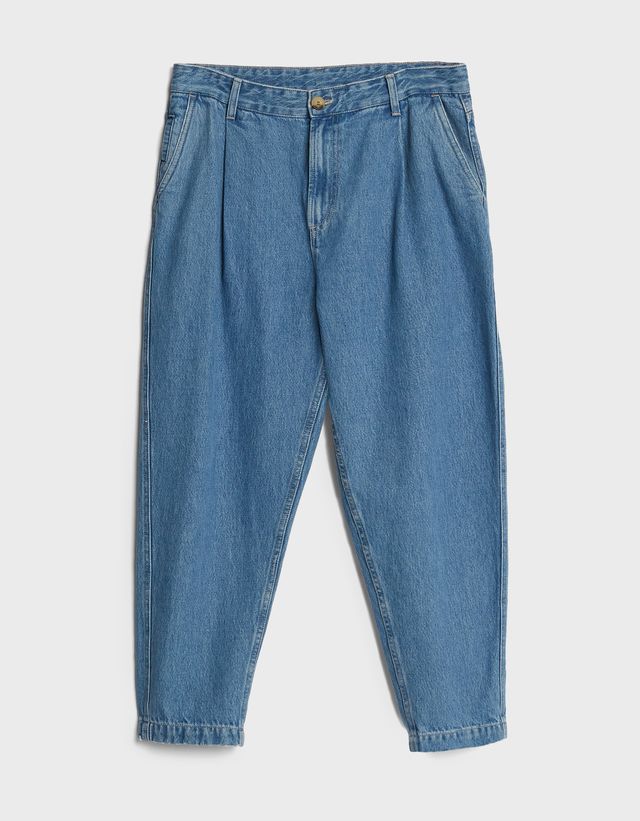 Balloon fit jeans - Denim - Woman | Bershka