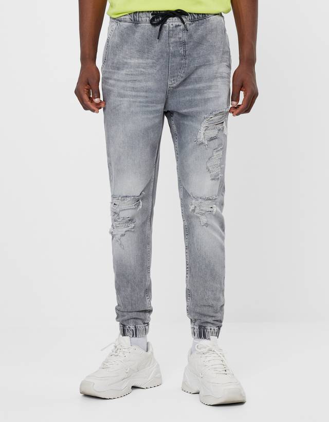 Ripped jogger jeans - Jeans - Man | Bershka