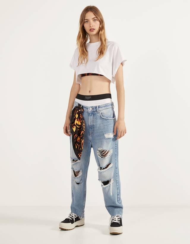 Loose fit jeans - null - Bershka Armenia