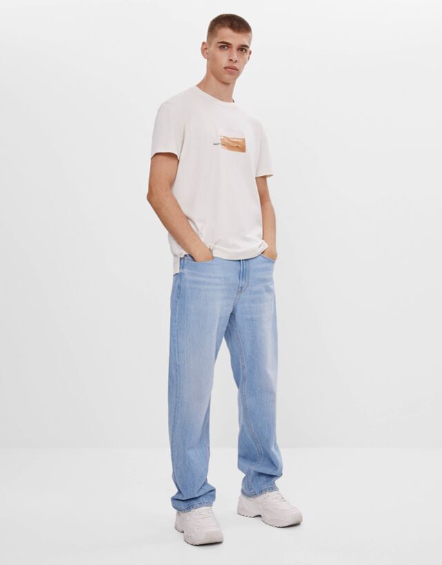 90 Lar Model Straight Fit Jean Erkek Bershka