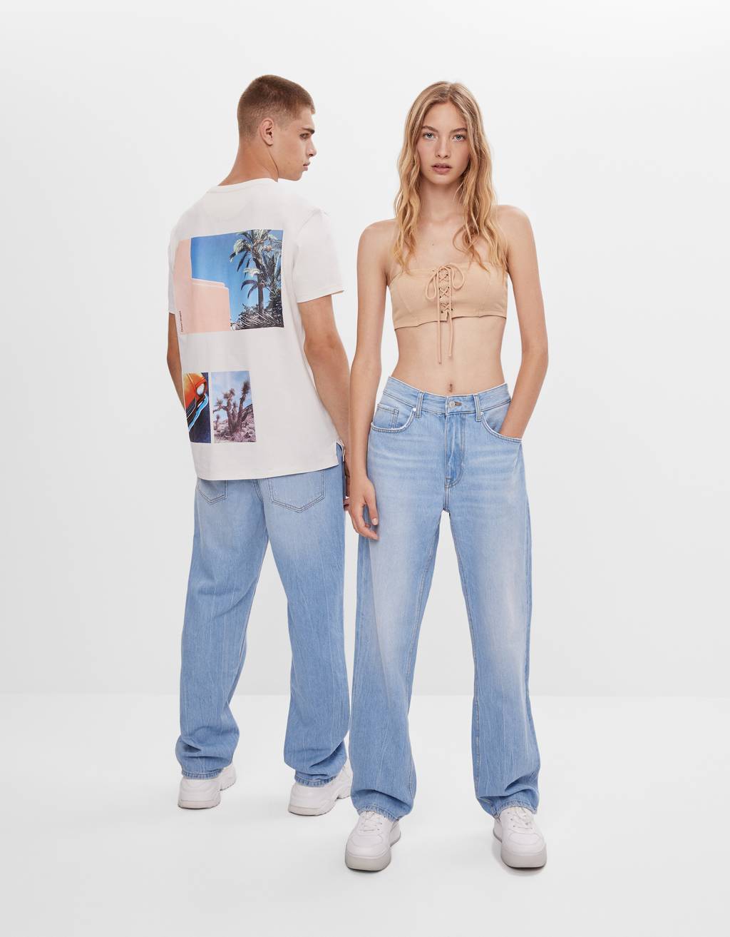90s straight-leg jeans - New - Bershka 